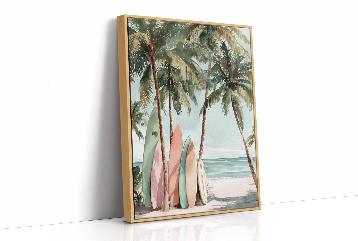 Boards Resting Under Palms