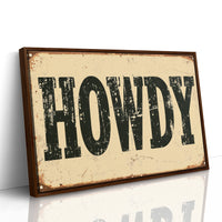 Howdy, Rusted Tin Sign