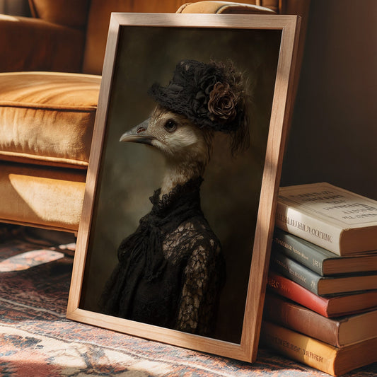 Feathered Nobility In Vintage Attire