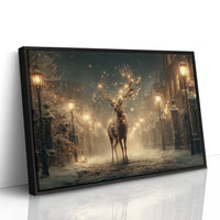 Starlit Stag Walks Victorian Streets