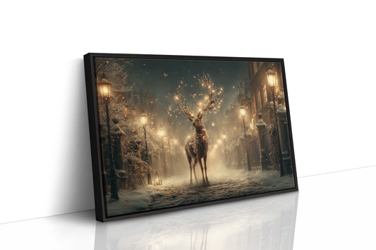 Starlit Stag Walks Victorian Streets