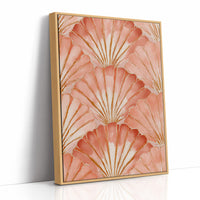 Scallop Shells in Sunset Coral