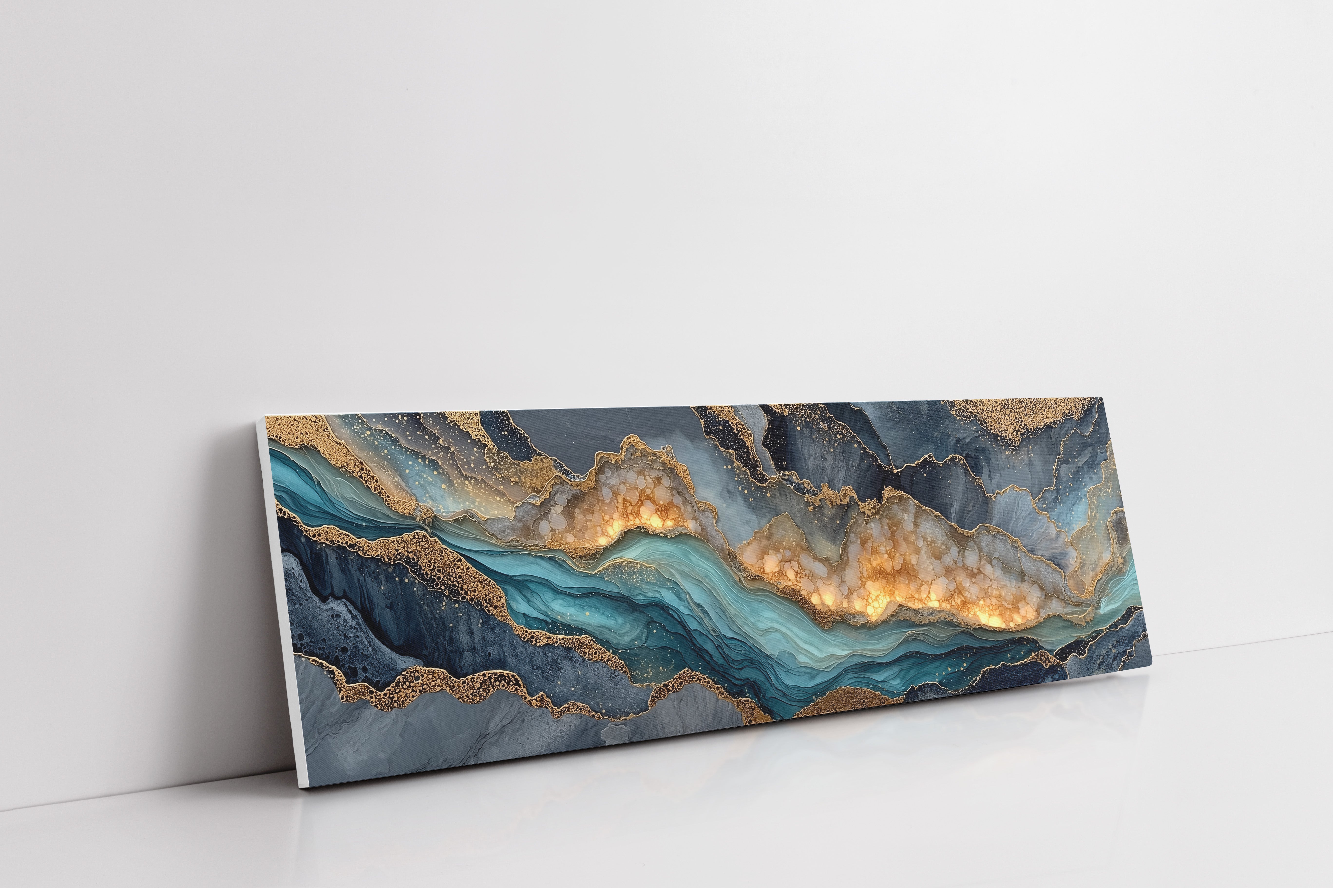 Gilded Tides in Stone
