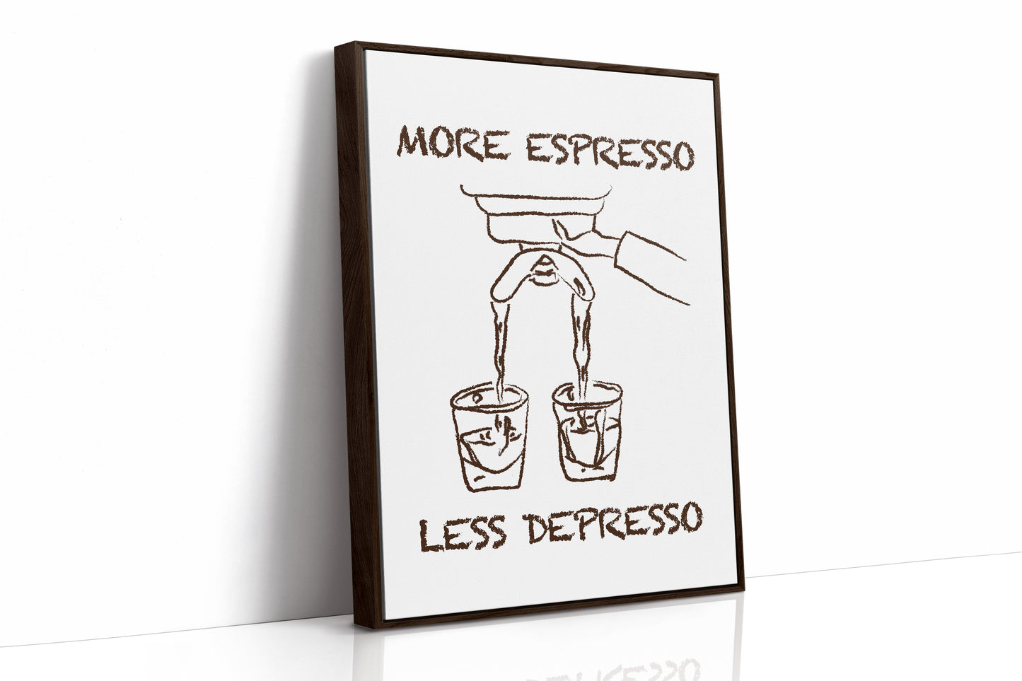 Coffee Wisdom Flows In Brown Lines