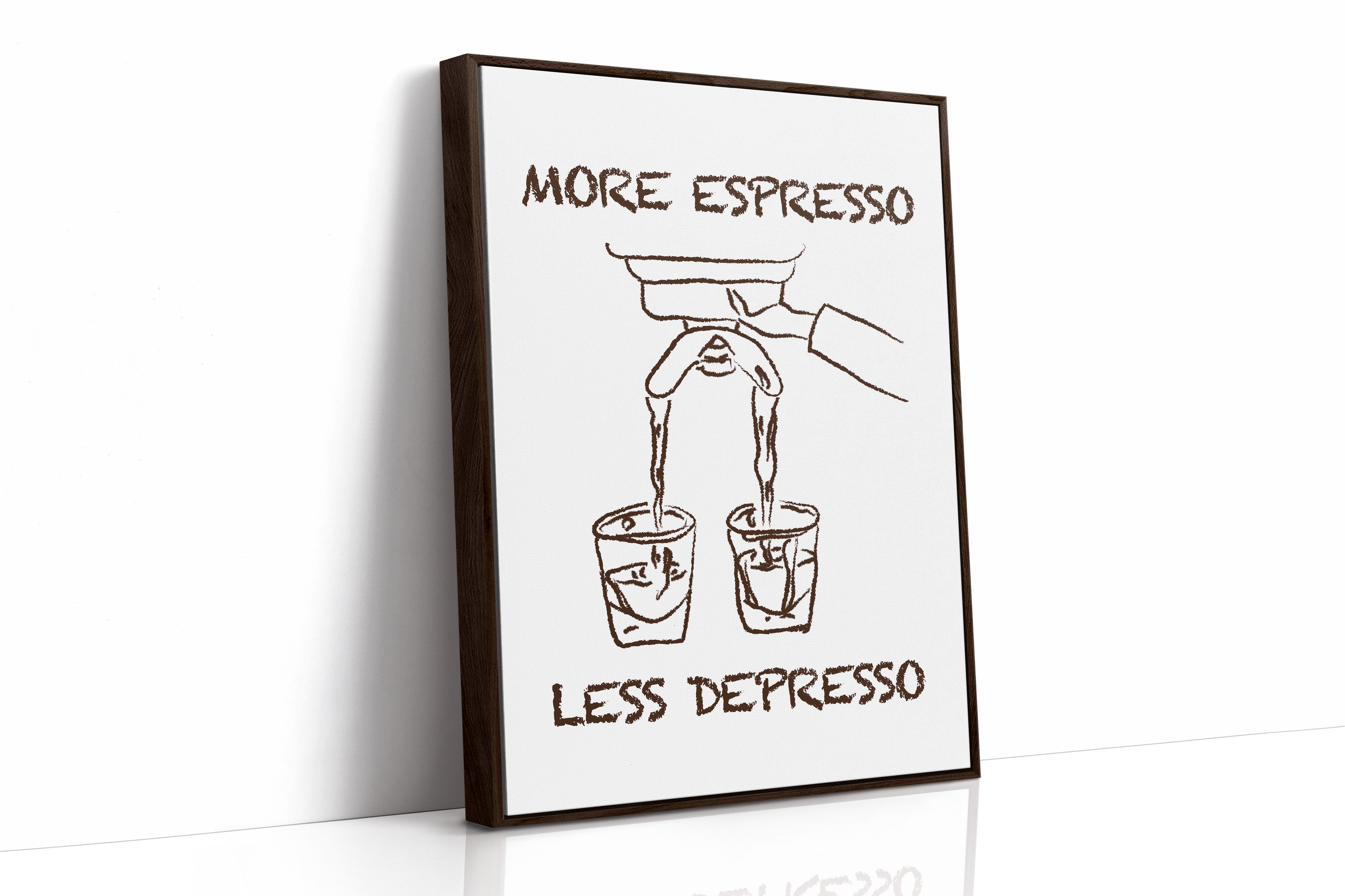 Coffee Wisdom Flows In Brown Lines