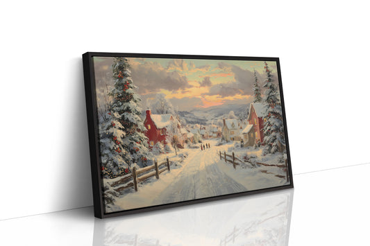Winter Village Glows At Dusk