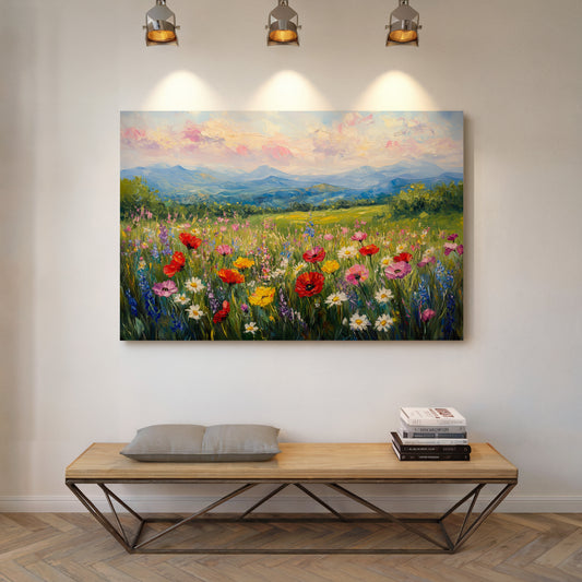 Mountain Meadows Bloom In Rainbow Light