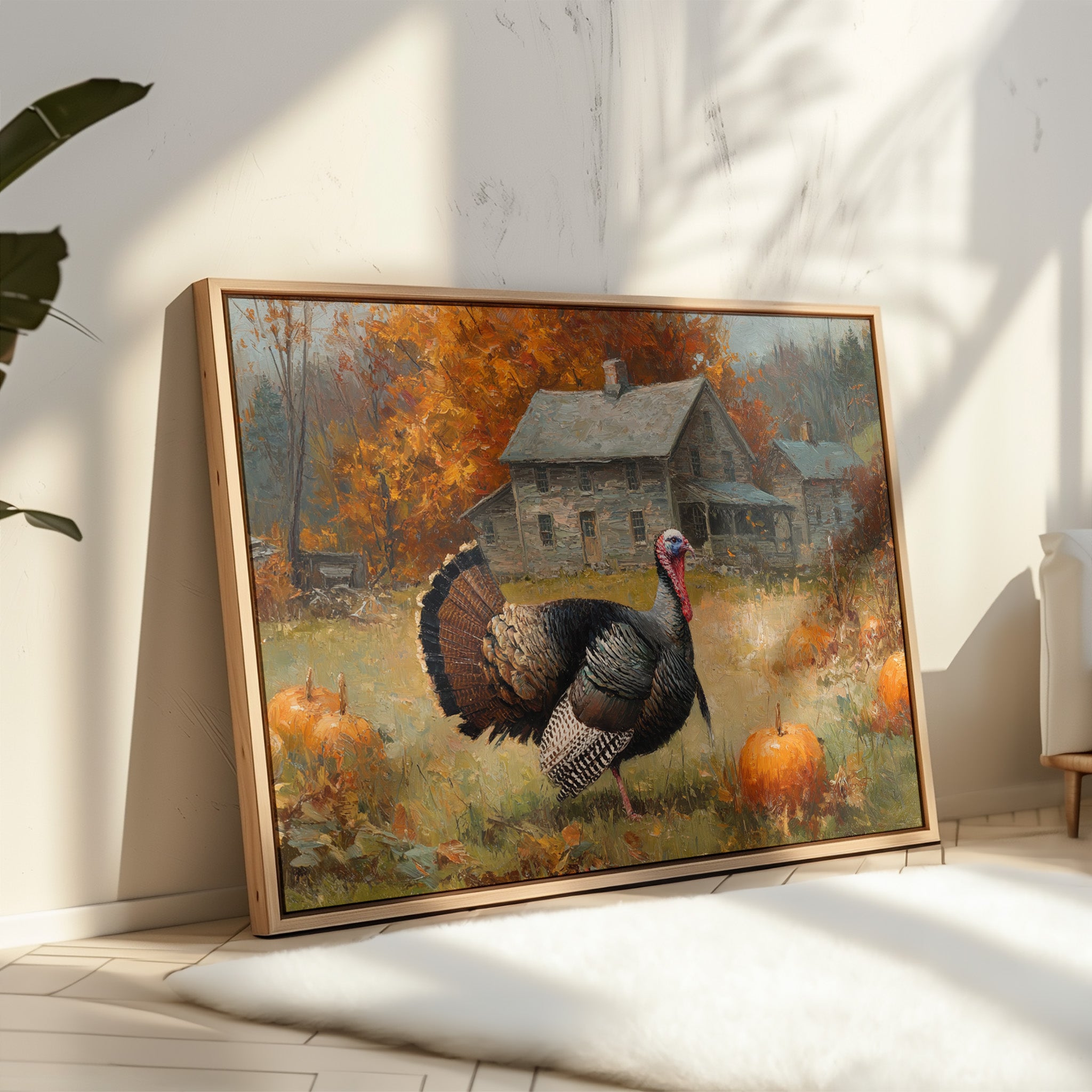 Autumn's Guest At The Farmhouse