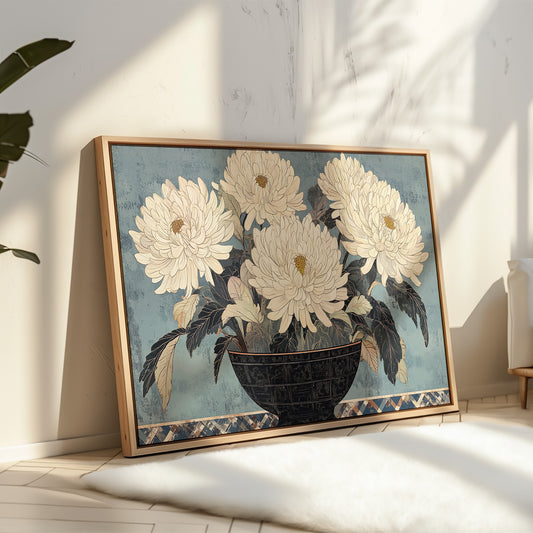 Chrysanthemums Bow To Winter's Song