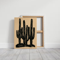 Saguaro Silhouettes At Dusk