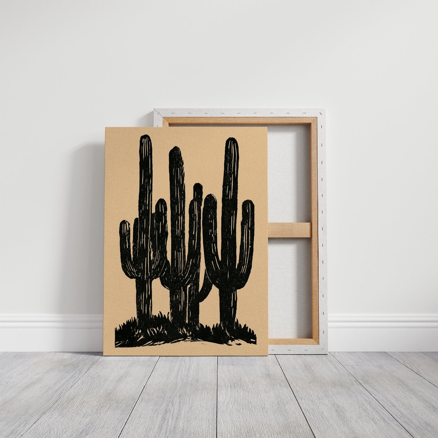 Saguaro Silhouettes At Dusk