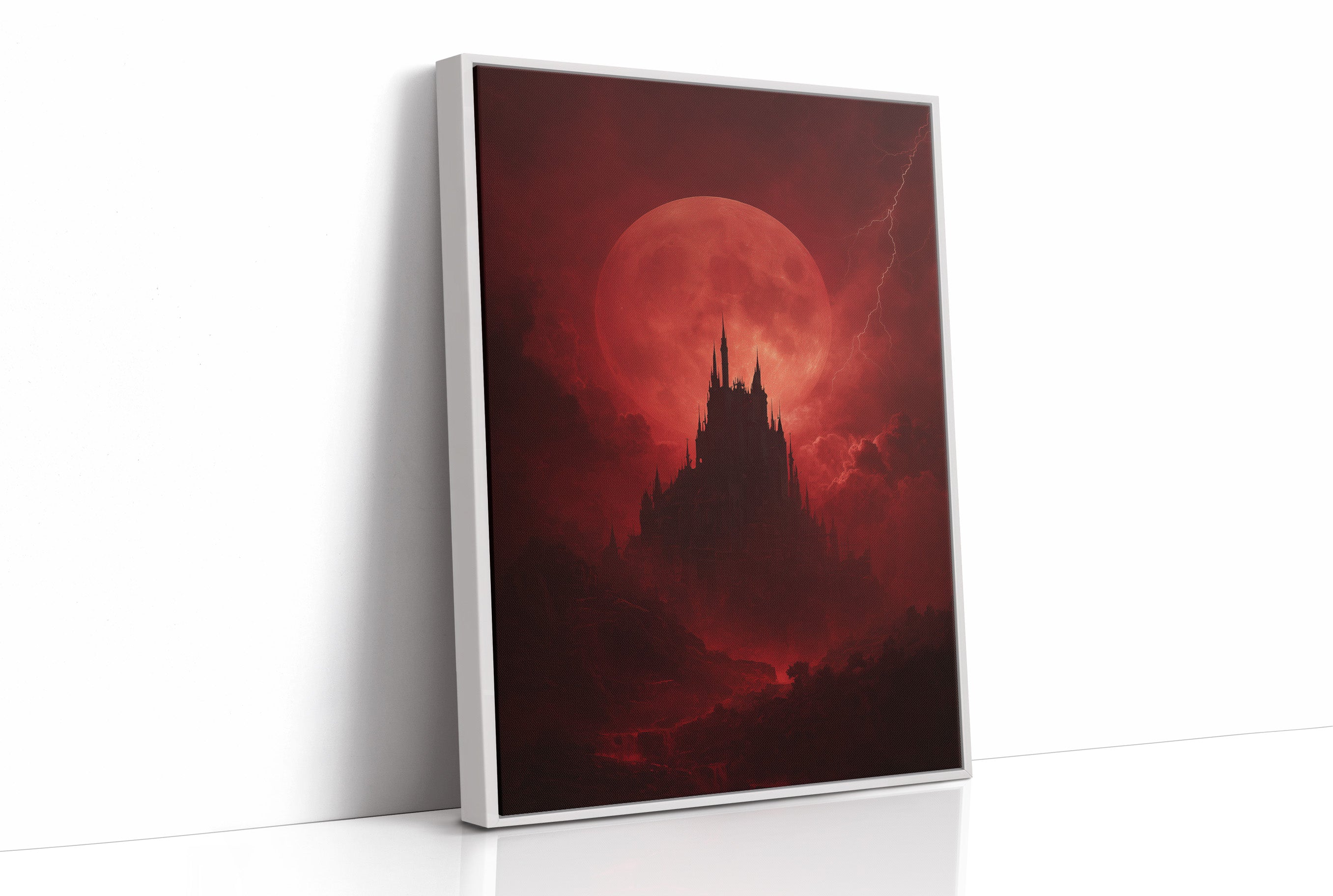 Crimson Castle Under Blood Moon