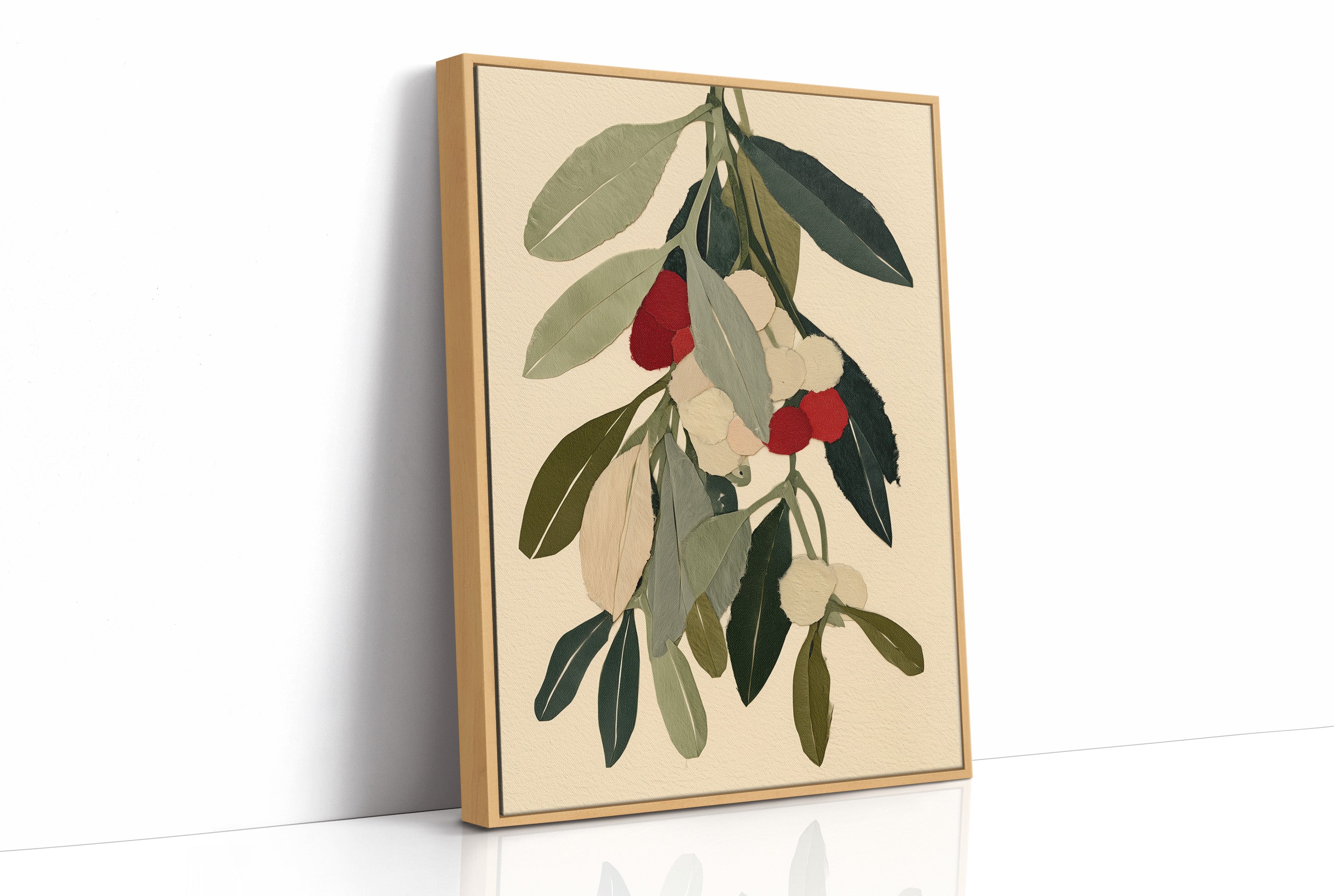 Cream, Crimson, and Leaf