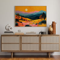 Valley Lights Beneath Moonlit Saguaros