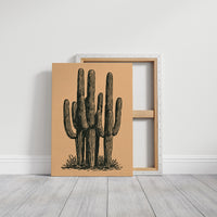 Saguaro Cluster In Relief