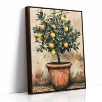 Potted Lemon Tree in Terracotta Light