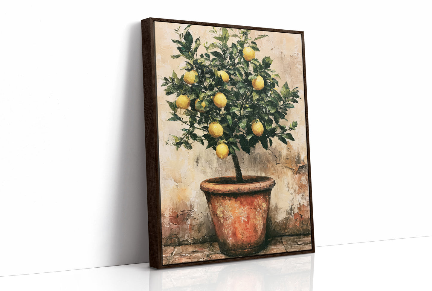 Potted Lemon Tree in Terracotta Light