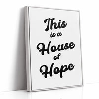 Sanctuary Words Embrace White Canvas