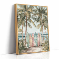 Six Boards Under Palm Shade