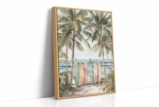 Six Boards Under Palm Shade