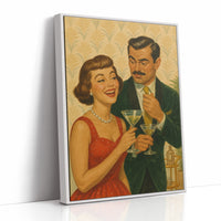 Cocktail Hour Whispers in Golden Wallpaper