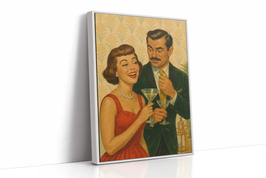 Cocktail Hour Whispers in Golden Wallpaper