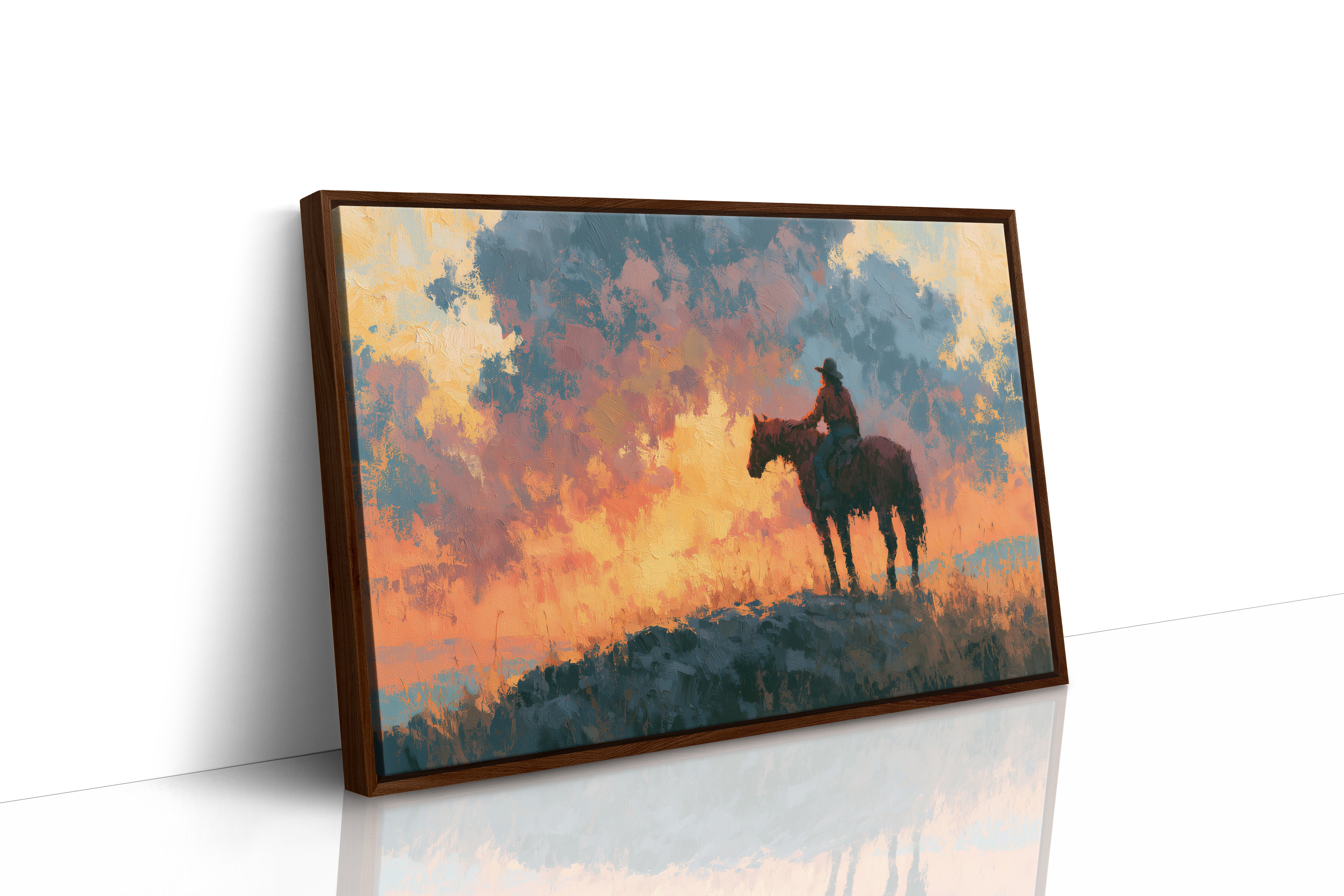 Silhouette in the Blazing Grass