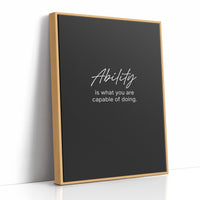 Ability Defines What You Can Do