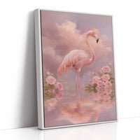 Flamingo Among the Roses