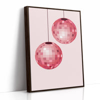 Rose Disco Spheres Catch Morning Light