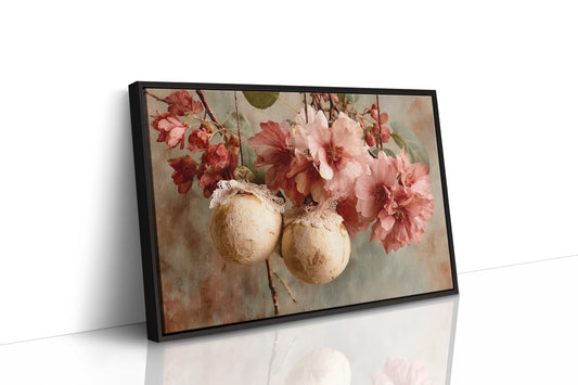Camellias and Lace-Trimmed Gold