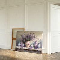 Lavender Spills Across Vintage Vessels