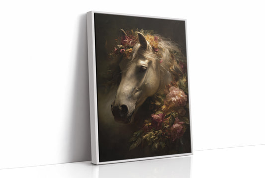 Noble Steed Adorned With Blossoms