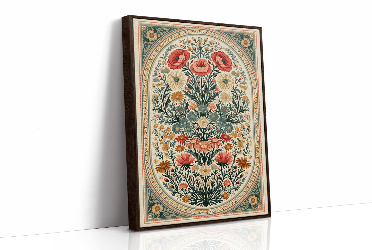 Symmetrical Bouquet Medallion Tapestry