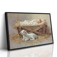 Gentle Lamb Guards Winter's Peace