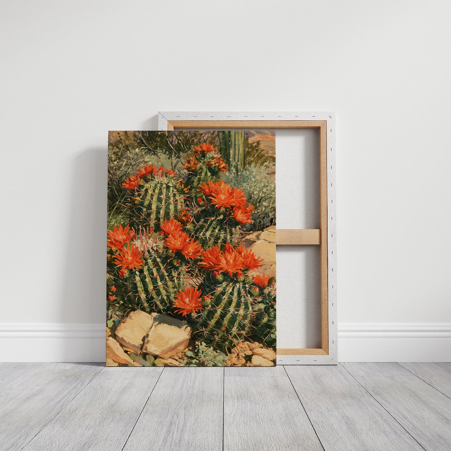 Desert Cactus in Full Bloom