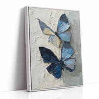 Blue Duet On Weathered Plaster