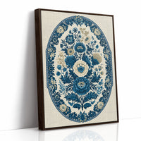 Indigo Porcelain Floral Medallion