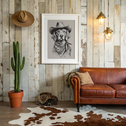 A Canine Cowboy's Stalwart Gaze