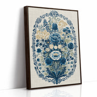 Thistle and Cornflower Medallion Tapestry