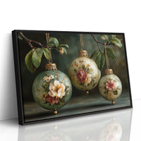 Sage Ornaments Painted With Roses