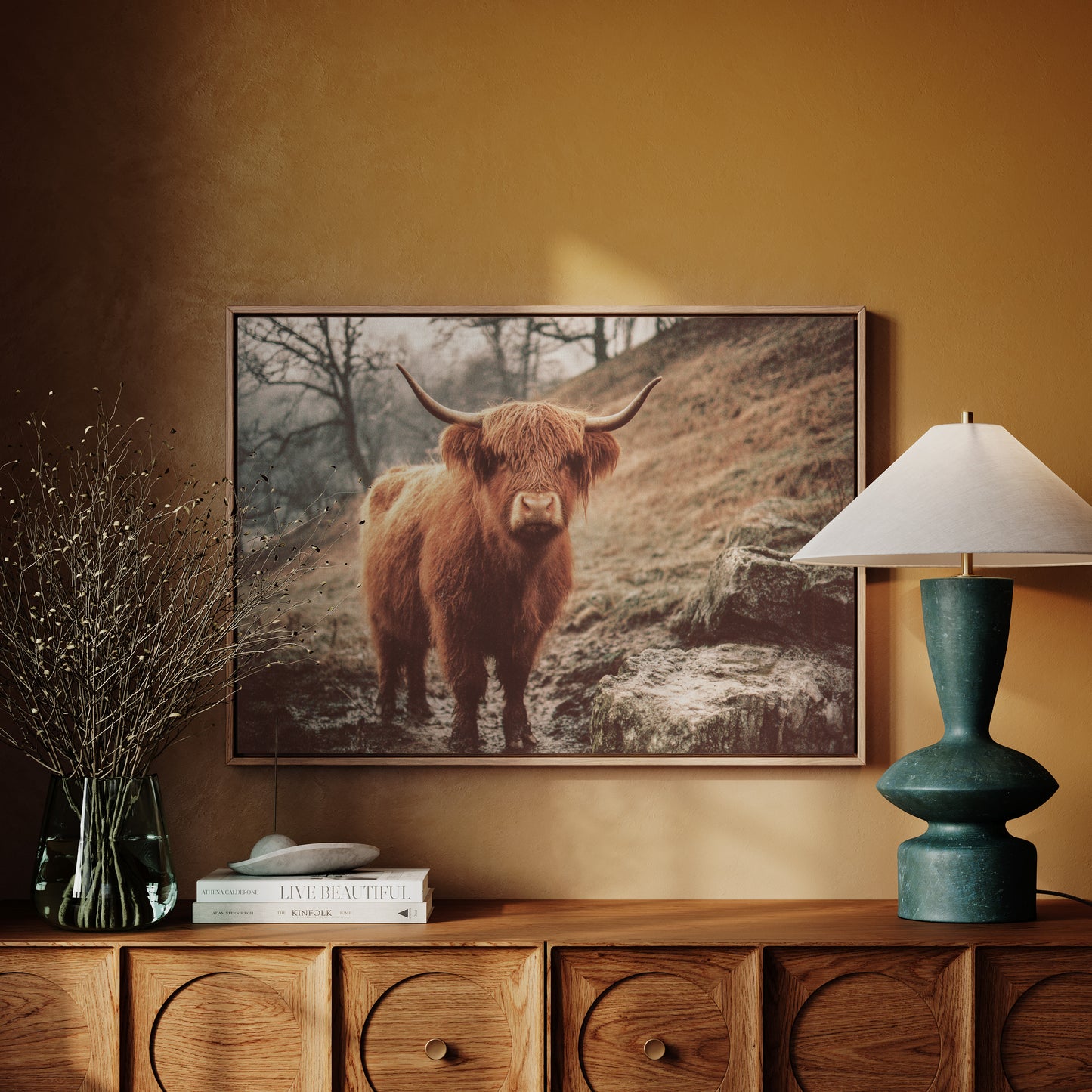 Highland Morning Mist And Stone