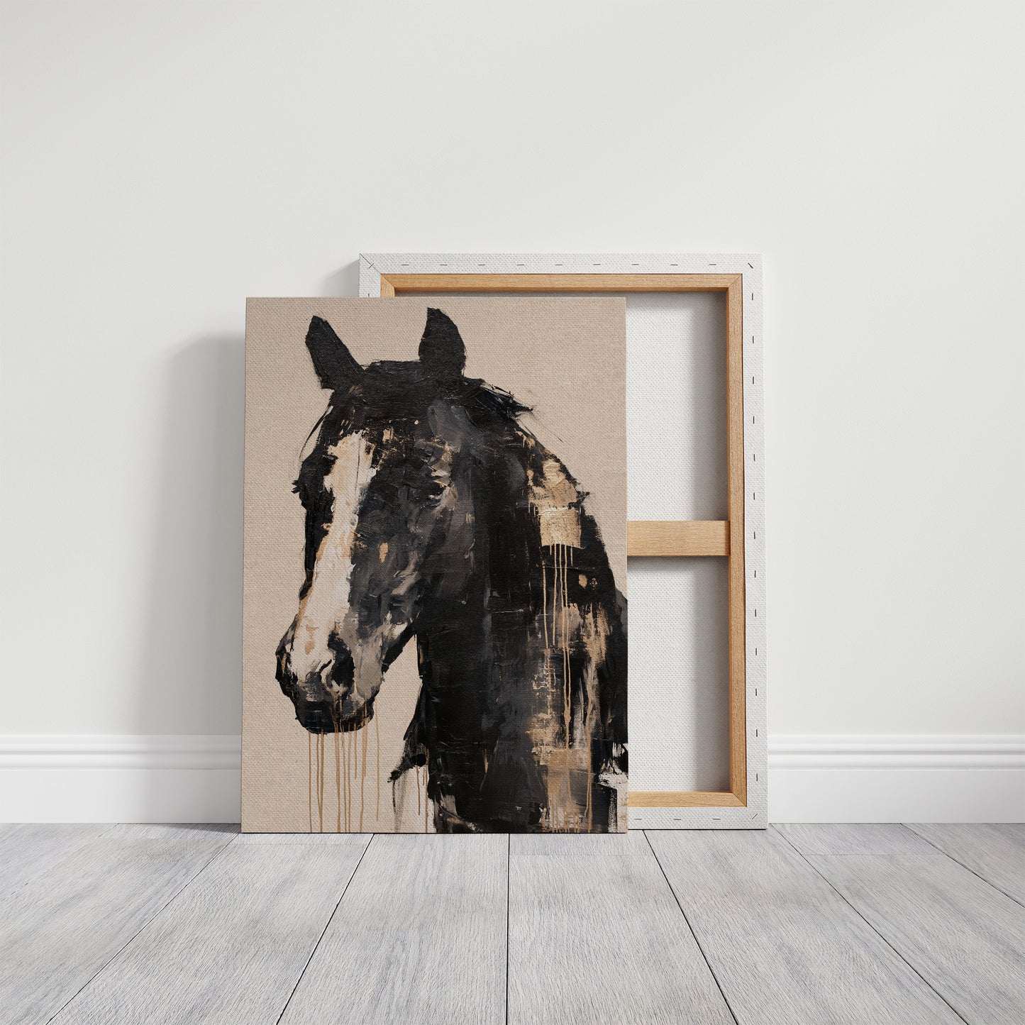 Ink Drip Horse Portrait