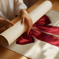 Red Silk Bows December's Promise