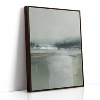 Misty Lake Finds Morning Silence