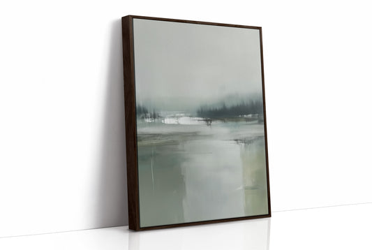 Misty Lake Finds Morning Silence