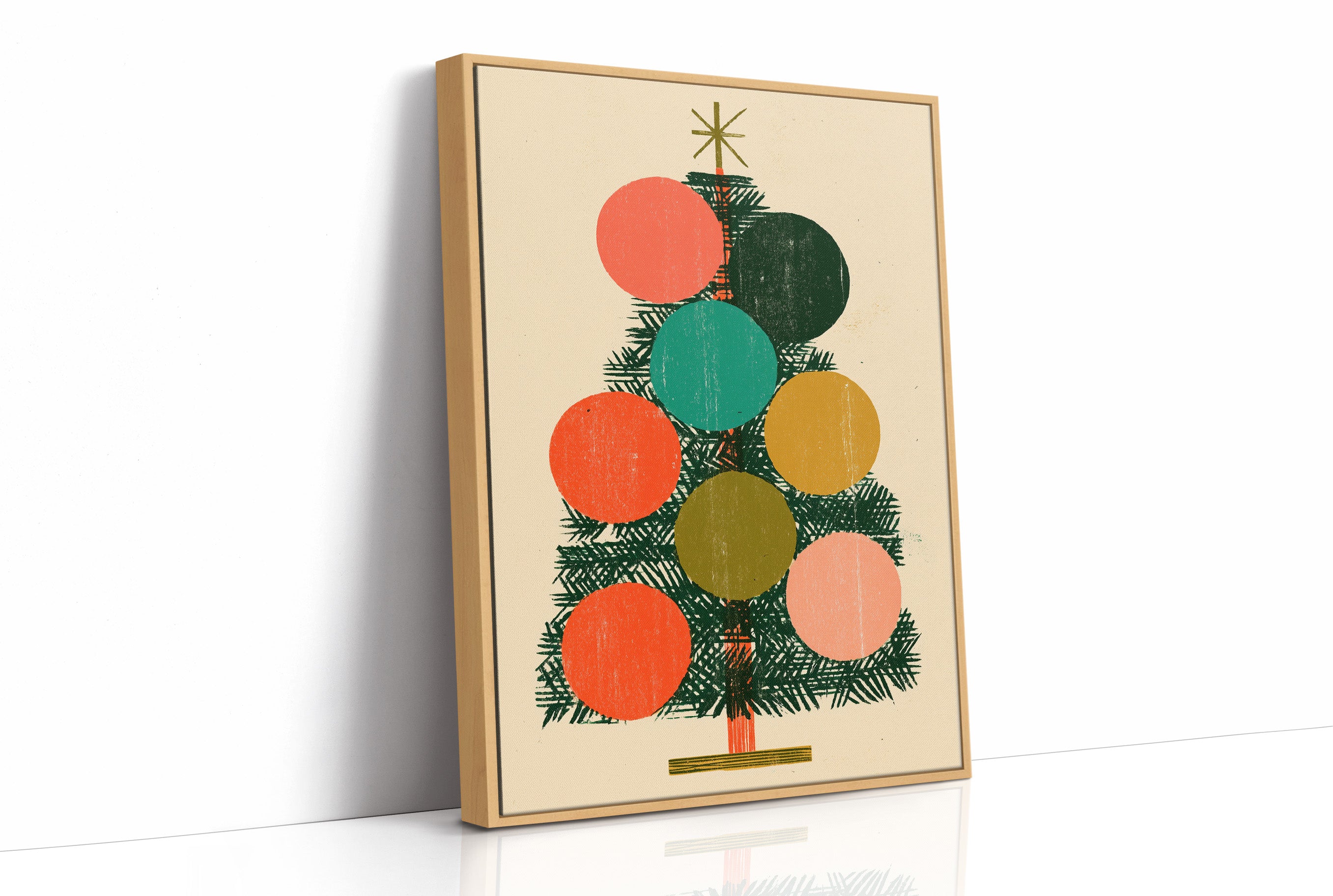 Block Print Tree, Star on Top