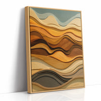 Carved Waves In Warm Grain