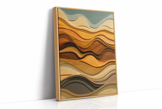 Carved Waves In Warm Grain