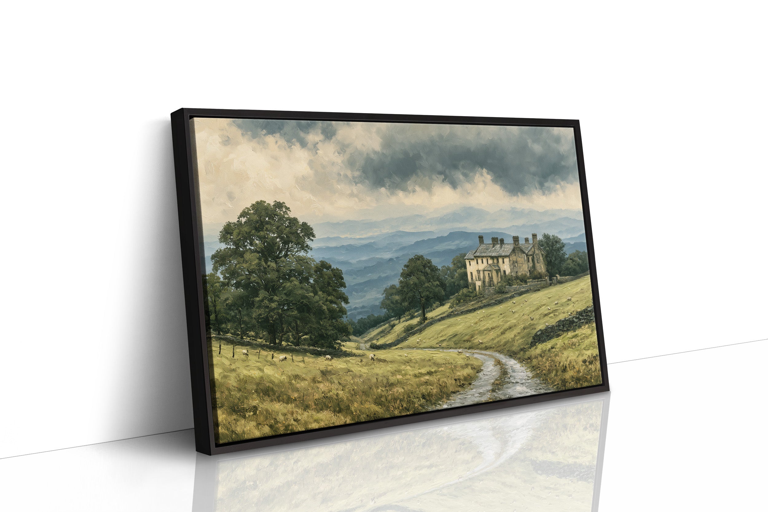 Manor House Beneath Storm Clouds